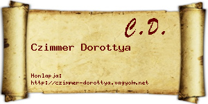 Czimmer Dorottya névjegykártya